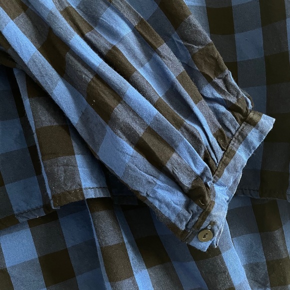 Old Navy • Blue Checkered Blouse - Picture 4 of 5